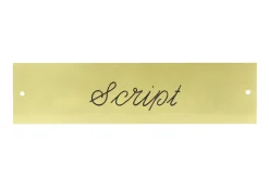 Brass Halter Nameplate - 3 lines