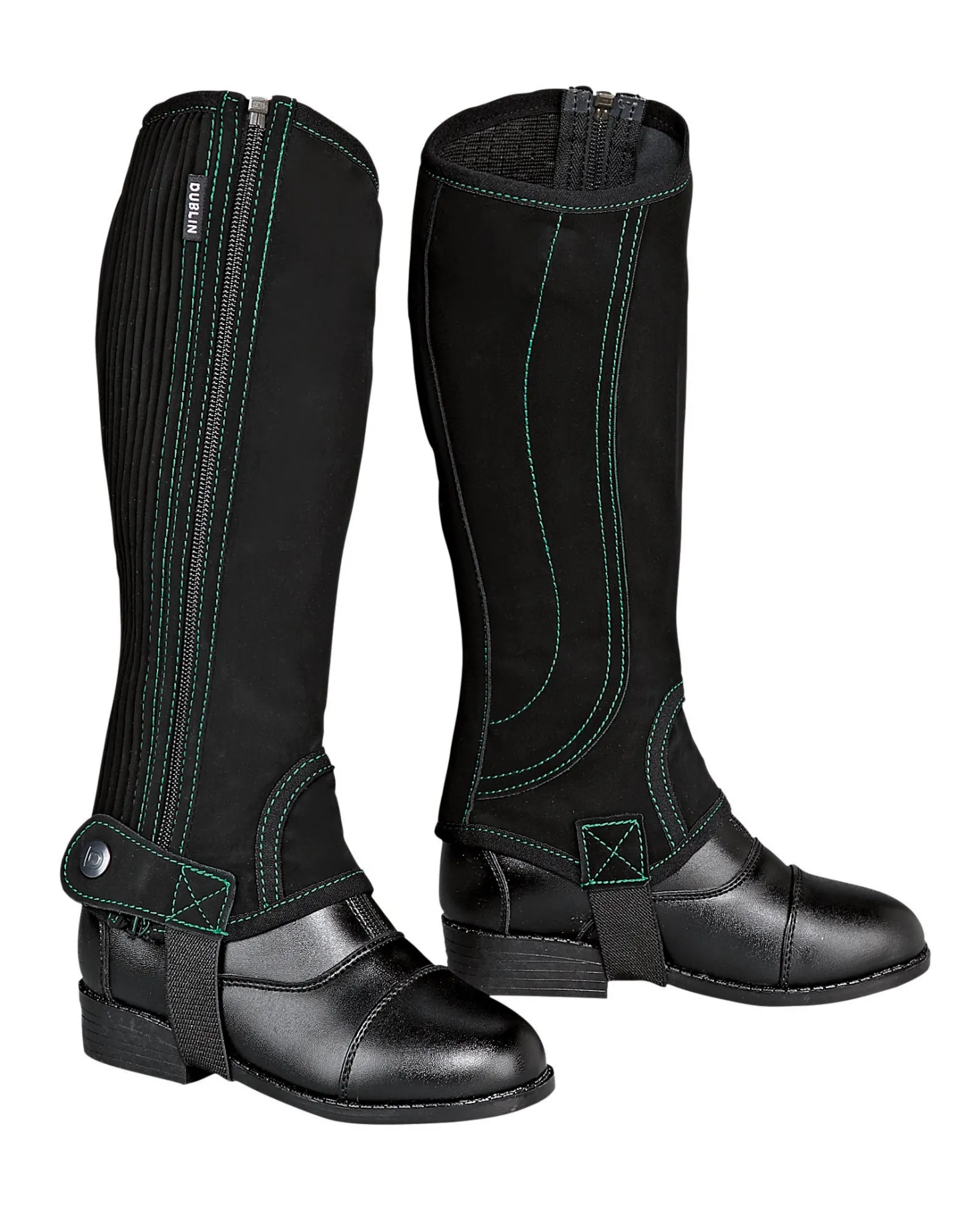 Dublin® Children's Easy-Care Contrast Stitch Half Chaps
