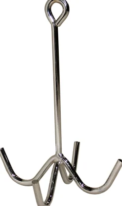 Four-Prong Chrome Metal Tack Hook