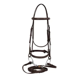 HDR Advantage Fancy Raised Snaffle Bridle with Laced Reins