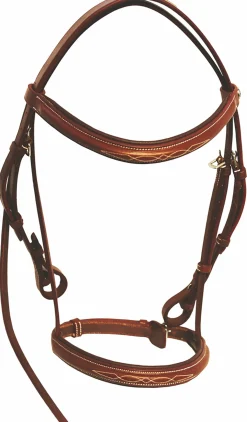 Henri de Rivel Fancy Raised Padded Bridle with Laced Reins