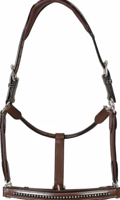 Henri de Rivel Padded Leather Crystal Halter