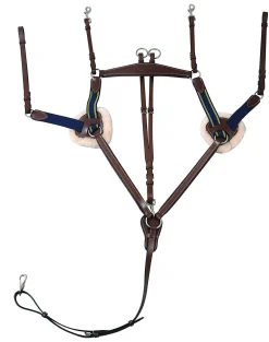 Henri de Rivel Pro 5-Point Elastic Breastplate Martingale with Running Attachment