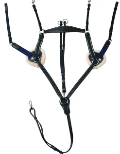 Henri de Rivel Pro 5-Point Elastic Breastplate Martingale with Running Attachment