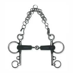 Metalab Solid Jointed Rubber Pelham Bit