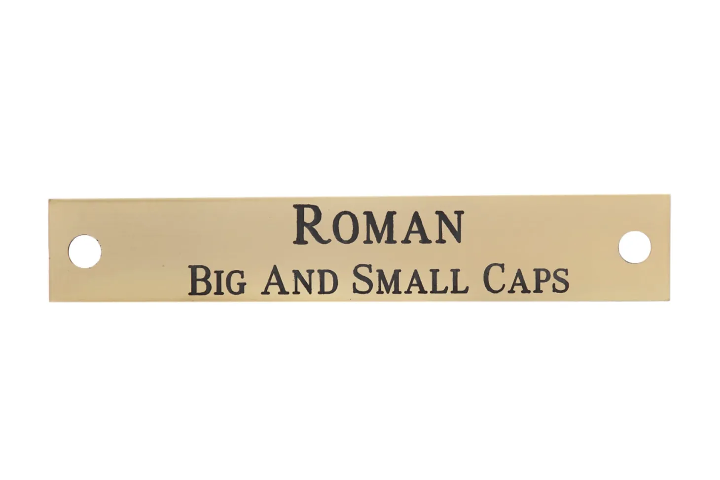 Notched Corner Halter Nameplate - 3 lines