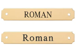 Notched Corner Saddle Nameplate