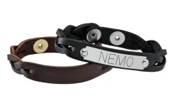 Perri’s® Braided Leather Nameplate Bracelet