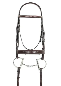 Pessoa® Pro Fancy-Stitched Wide Nose Bridle