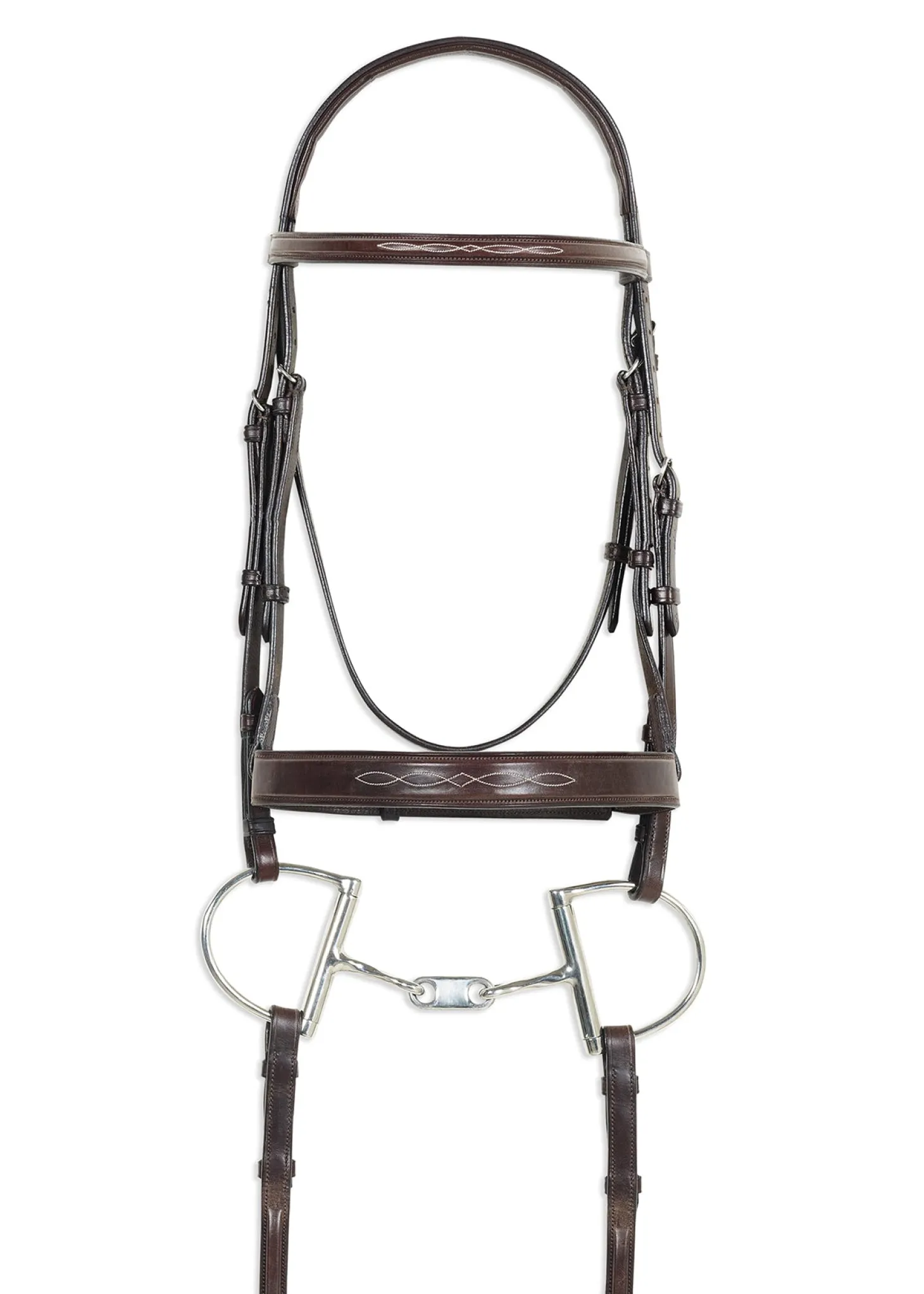 Pessoa® Pro Fancy-Stitched Wide Nose Bridle