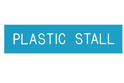Plastic Stall Plate - 3 lines
