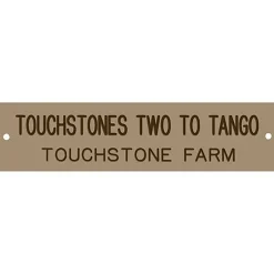 Plastic Stall Plate with Holder - 2 lines