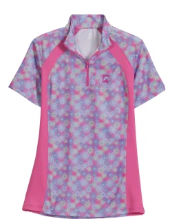 Riding Sport™ Ladies’ Airflow Quarter-Zip Print Short Sleeve Shirt