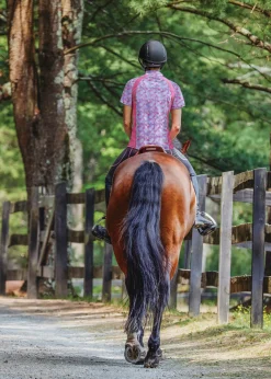 Riding Sport™ Ladies’ Airflow Quarter-Zip Print Short Sleeve Shirt
