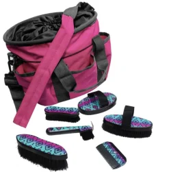 Showman® Navajo Print Grooming Kit with Nylon Cordura® Tote Bag