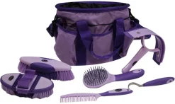 Showman® 6-Piece Soft Grip Grooming Kit with Nylon Bag