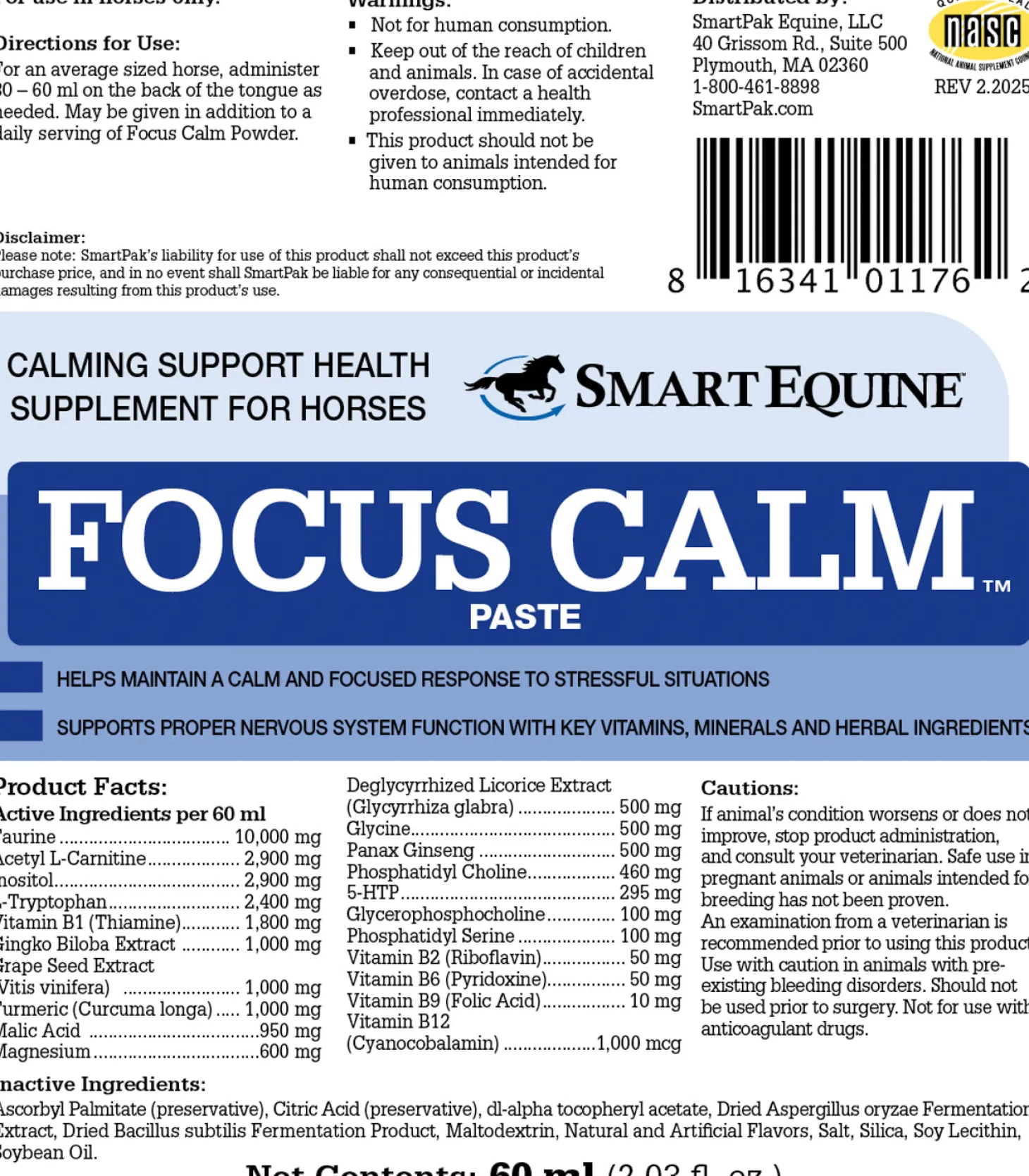 SmartEquine™ Focus Calm Paste