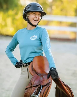 TKEQ Ladies’ Crest Sustainable Long Sleeve Shirt