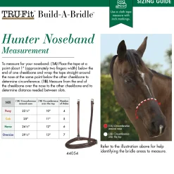 TRU-Fit™ Build-A-Bridle™ Fancy-Stitched Hunter Noseband