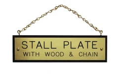 Walnut Plaque with Brass Chain