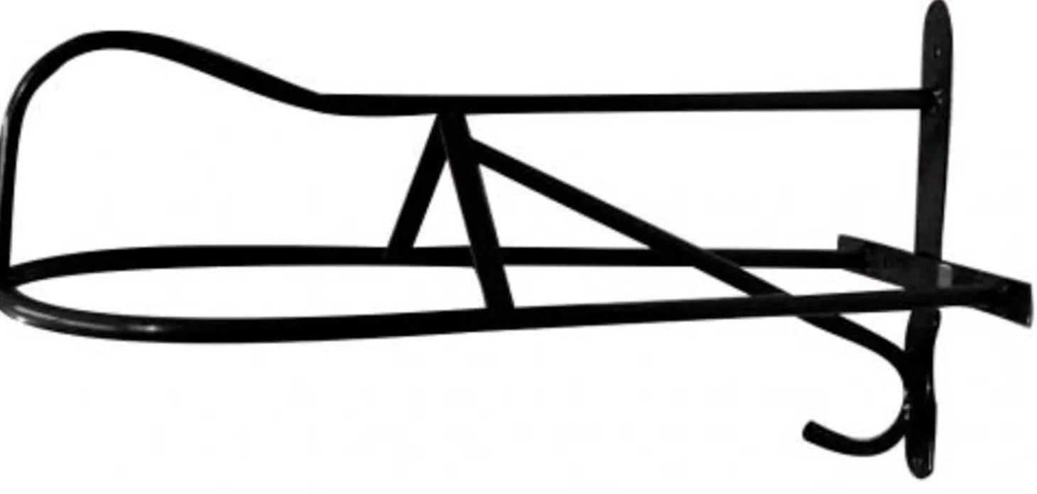 Western or English Wall-Mount Saddle Rack with Hook