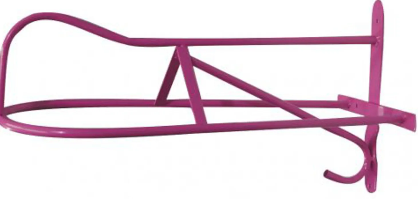 Western or English Wall-Mount Saddle Rack with Hook