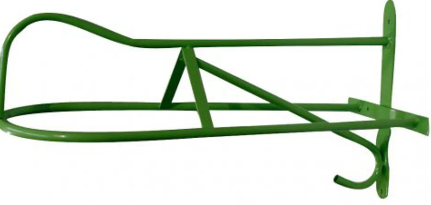 Western or English Wall-Mount Saddle Rack with Hook